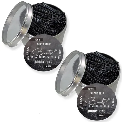 Vista 15 de Super Grip Bobby Pins - Alfileres para mujer de 1.9 pulgadas, fáciles, seguros, para todo tipo de cabello, práctica lata reutilizable