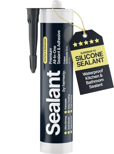 Vista 10 de Hemway - Sellador y adhesivo híbrido de polímero todo en uno para construcción - Gris antracita Impermeable y pinta sobre 300 ml
