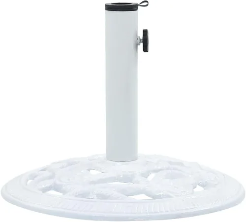 Vista 12 de Cast Iron Umbrella Base with Floral Design, Heavy Duty Black Umbrella Base for Patio and Balcony Stability