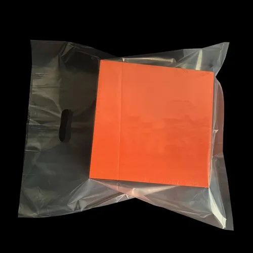 Vista 5 de Paquete de 100 bolsas de compras de plástico transparente de 15 x 18 pulgadas con asas, bolsas de plástico transparente para mercancía – Bolsas