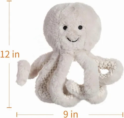 Vista 6 de Albaricoque Cordero Océano Juguetes Peluche Beige Octopus Sea Peluche Animal Suave 12