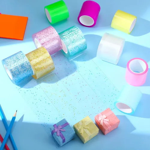 Vista 2 de HyDren Juego de 10 cintas nanoadhesivas, multicolor nano cinta, no requiere calefacción, adecuado para principiantes y niños, cinta colorida