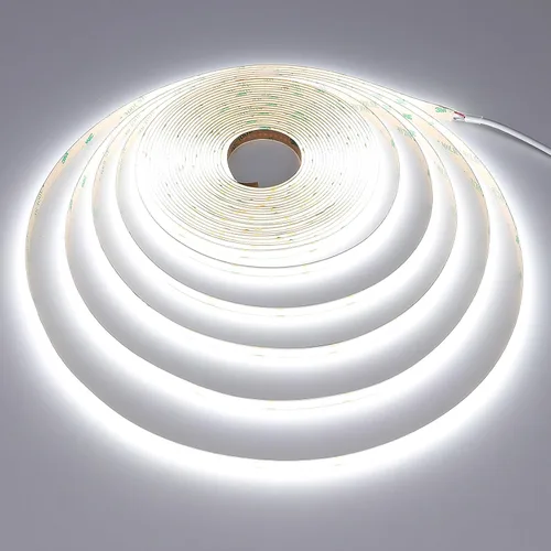Vista 7 de GOMING Tira de luz LED COB de 24 V, 32.8 pies, regulable, blanco frío, 6000 K, con atenuador LED, fuente de alimentación de 24 V, 3 A, 72 W, 3120