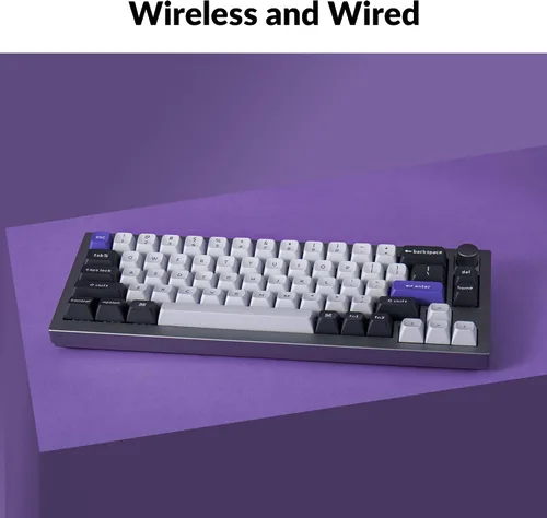 Vista 7 de Keychron Q2 Pro QMKVIA Teclado mecánico inalámbrico personalizado, perilla programable de metal completo, interruptores rojos K Pro intercambiables