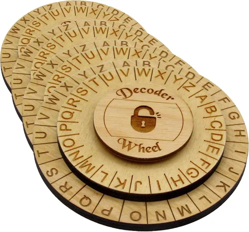 Vista 6 de Hide and Seek - Anillo decodificador de cifrado – Rueda de cifrado de escape de dos piezas (paquete de 2)