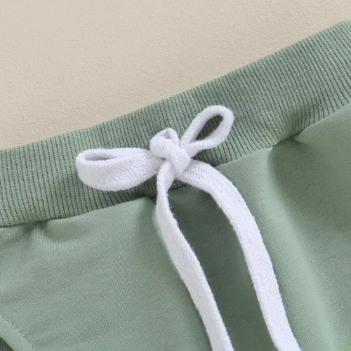 Vista 5 de Pantalones deportivos para bebés y niñas, color sólido, suaves, largos, para primavera, otoño, casual, pantalones deportivos