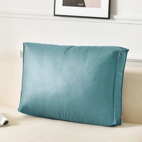 Vista 16 de YURRO Cojín lumbar para sofá, almohada de respaldo de piel sintética impermeable para cama, televisor, sofá, almohada de lectura con soporte