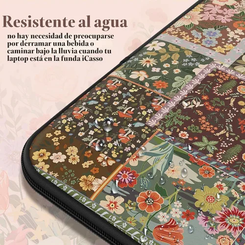Vista 4 de iCasso - Funda para MacBook Air de 13 a 13.6 pulgadas, M5-M1, color marrón Rompecabezas marrón