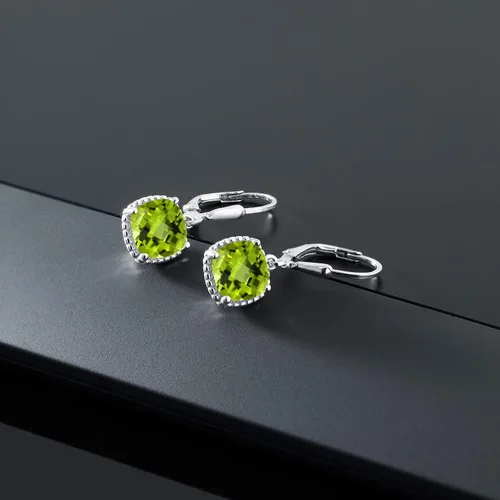 Vista 67 de Gem Stone King Aretes colgantes de plata de ley 925 de 0.315 pulgadas para mujer