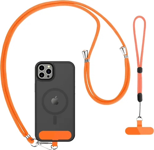 Vista 14 de CACOE Cordón para teléfono celular 2 piezas - 1 pieza correa ajustable para el cuello, 1 pieza correa de muñeca, 2 piezas almohadillas, cruzado