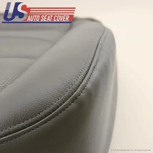 Vista 6 de 2002 a 2007 para Ford F-250 F-350 Lariat Cubierta de asiento de cuero gris perforado