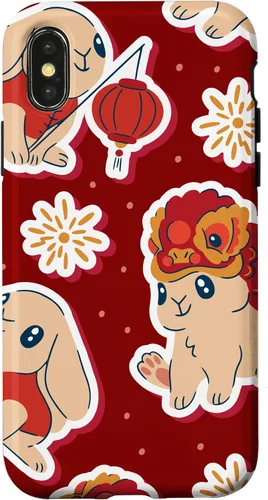 Vista 4 de iPhone 15 Año del Conejo - Zodiaco Chino Funda AÑO NUEVO 2023