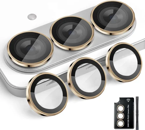 Vista 17 de Protector de lente de cámara para Samsung Galaxy S26, cubierta individual de lente de anillo de aleación de aluminio de vidrio templado con bandeja