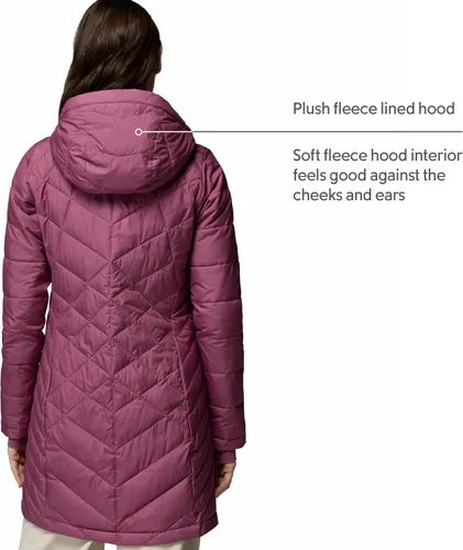 Vista 8 de Columbia Heavenly - Chaqueta larga con capucha para mujer Malva antigua