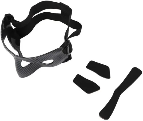 Vista 2 de Lightweight Carbon Fiber Nose Guard for Athletes (Black Band)