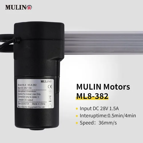 Vista 2 de Motor reclinable eléctrico de repuesto con cable modelo ML8-382 Actuador lineal para sofá, silla elevadora, sofá, asiento de masaje
