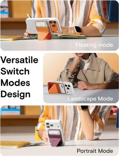 Vista 7 de MOFT Soporte Magnético para Billetera Compatible con iPhone Series 16/15/14/13/12, Ajuste de Ángulo y Compatibilidad con MagSafe, Soporte