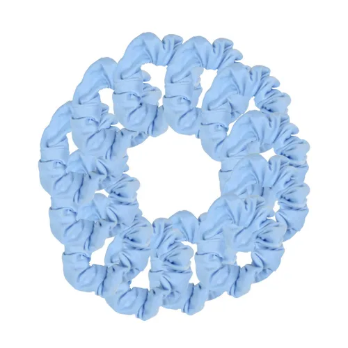 Vista 28 de Paquete de 12 ligas sólidas para el cabello (negro) One Dozen Matching Hair Ties, Soft Cotton Fabric, Gentle No-Crease Hold, Great for Teams