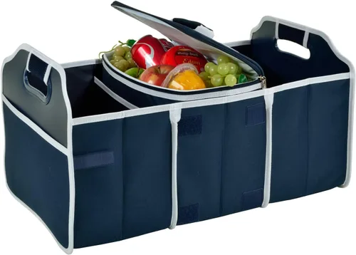 Vista 3 de Picnic at Ascot Organizador de maletero plegable de 3 secciones, con enfriador extraíble, diseñado y aprobado de calidad en los Estados Unidos