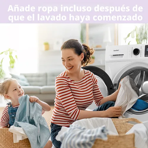 Vista 8 de COMFEE' Combo de lavadora y secadora de 24 pulgadas, 2.7 pies cúbicos, 26 libras, cuidado de vapor para lavadora, secado durante la noche, sin