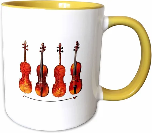 Vista 12 de 3dRose The Great Stradivarius Violins - Taza de dos tonos (11 onzas), color negro