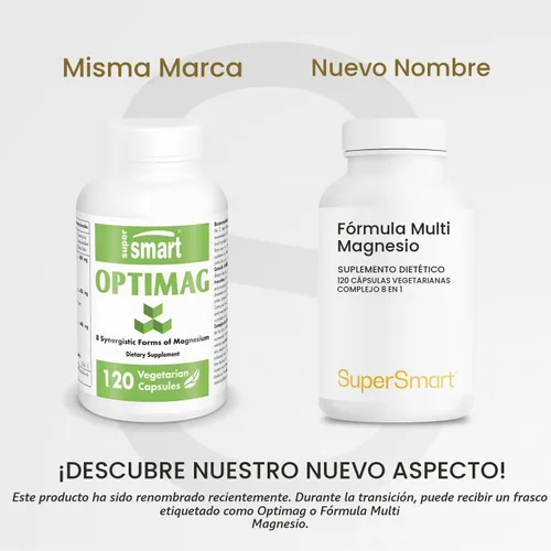 Vista 4 de SuperSmart Fórmula de magnesio múltiple (anteriormente Optimag) – 8 formas activas de espectro completo – Lucha contra la deficiencia de magnesio
