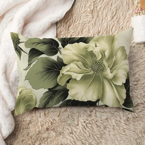 Vista 37 de ArogGeld Fundas de cojín de estilo chinoiserie, diseño de flores y pájaros, color rosa rubor, diseño de animales de pavo real, jardín asiático