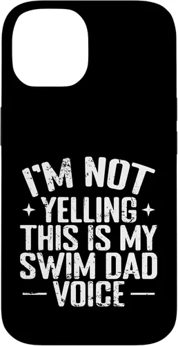 Vista 4 de Swim Dad Voice Funny Sports Parent Case for iPhone 16