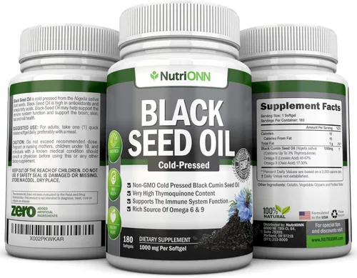 Vista 8 de NutriONN Combo de cápsulas blandas de aceite de semilla negra y extracto de hoja de olivo, apoyo inmunológico dirigido