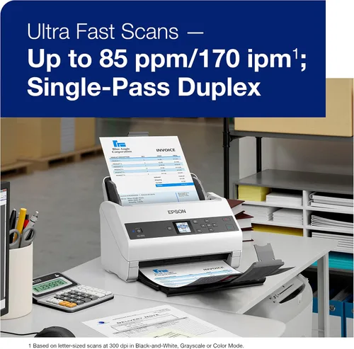 Vista 5 de Epson Workforce DS-970 Sheetfed Scanner - 600 dpi Óptico, Color blanco