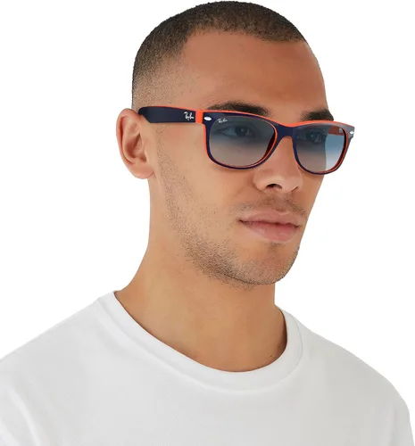 Vista 6 de Ray-Ban RB2132 Nuevas Gafas de sol cuadradas Wayfarer Gradient Azul sobre naranja/azul degradado claro