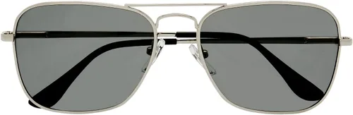 Vista 31 de The Fresh Gafas de sol polarizadas con marco de metal retro clásico, gafas de sol rectangulares