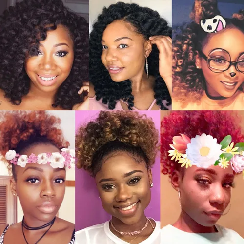 Vista 7 de Leeven Pelo corto de 8 pulgadas de Jamaica Bounce Wand Curl Crochet Hair Senegalese Twist sintético trenzado de pelo Ombre rosa Jumpy Wand Rizado