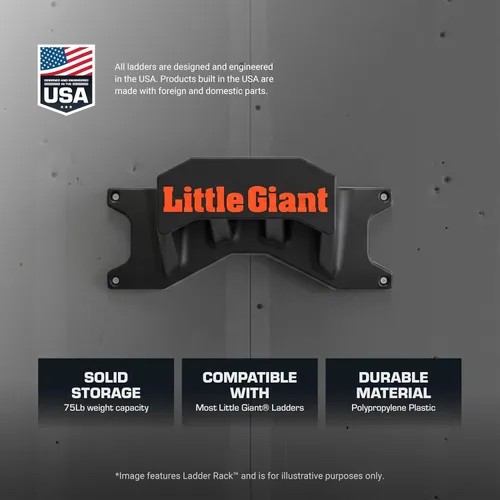 Vista 5 de Little Giant Ladder Systems 15097 Soporte de almacenamiento para escalera, negro/naranja