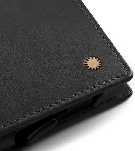Vista 4 de Revelot Cartera tarjetero, piel auténtica con bloqueo RFIDW1, napa negra, Moderno