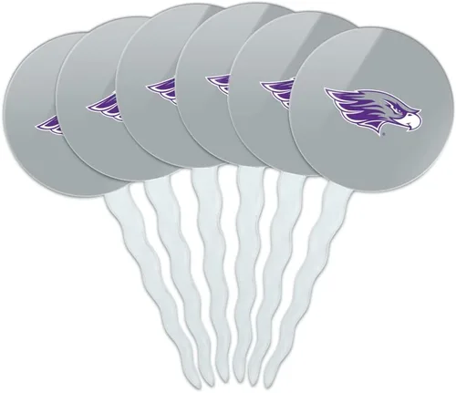 Vista 121 de Abilene Christian - Juego de 6 palillos para cupcakes con logotipo secundario