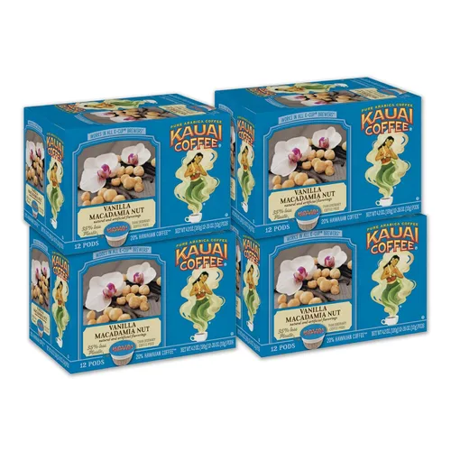 Vista 36 de Kauai Coffee Cápsulas K-Cup para cafeteras Keurig, café arábica, 10% hawaiano, tostado medio, aroma brillante con notas florales, descafeinado, 1