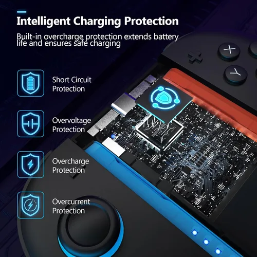Vista 6 de Switch 2 Joycon Charging Grip with Built-in 2000 mAH Battery, Super Magnetic Charger Handle for Nintendo Switch 2 Joycons, Ergonomic Controller