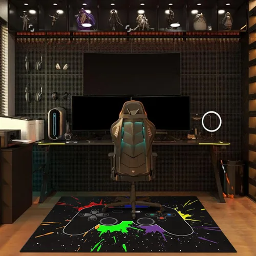 Vista 5 de Alfombra de Silla de Juego para Alfombra de Madera Dura y Baldosas, 36"x48" Alfombra de Juego para Sala de Juegos, Alfombra Antideslizante