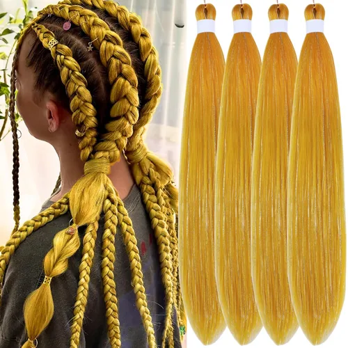 Vista 161 de Cabello trenzado para niños preestirado de 16 pulgadas, color negro para niños, trenzas sin nudos