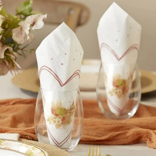 Vista 4 de Kate Aspen Servilletas de papel rústicas bohemias de 2 capas (juego de 30), servilletas decorativas gruesas, perfectas para bodas de otoño, brunch