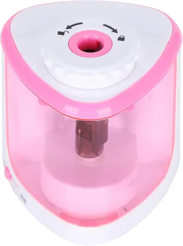 Vista 6 de Sacapuntas eléctrico resistente, sacapuntas de alta velocidad con batería, sacapuntas eléctrico y manual apto para niños, para el hogar, oficina