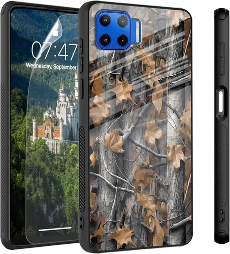 Vista 60 de Funda para Motorola Moto Edge 2022, cubierta trasera de vidrio templado con protector de pantalla, funda protectora a prueba de golpes para Motorola