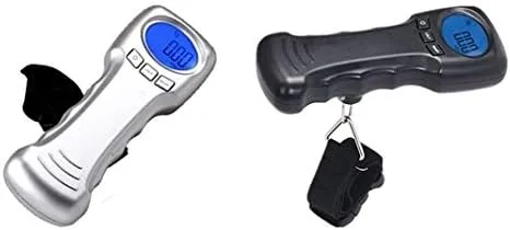 Vista 2 de YXYX Báscula colgante con pantalla LCD de 110.2 lbs de viaje, 5 piezas de alta precisión (precisión 0.35 oz, carga nominal 110.2 lbs)