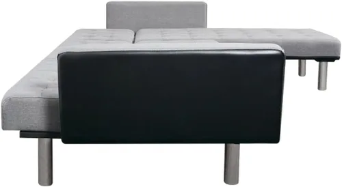 Vista 6 de Tela de sofá cama en forma de L, sofá club, sofá moderno, sofá VIP, sofá de vestíbulo, sofá cómodo, sofá de salón, sofá de balcón, sofá