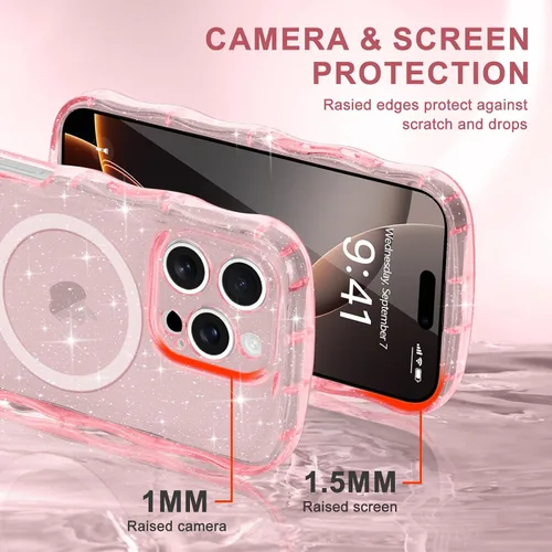Vista 87 de Pepmune Funda magnética para iPhone 17 Pro Max, color rosa