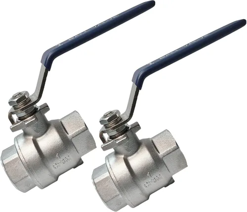 Vista 8 de Válvula de bola de acero inoxidable 316 de 1 pulgada hembra a macho, 2 piezas con rosca NPT de puerto completo, 1000 WOG, válvula de cierre