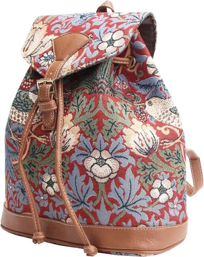 Vista 2 de William Morris - Mochila de cordón con hebilla y hebilla para colgar