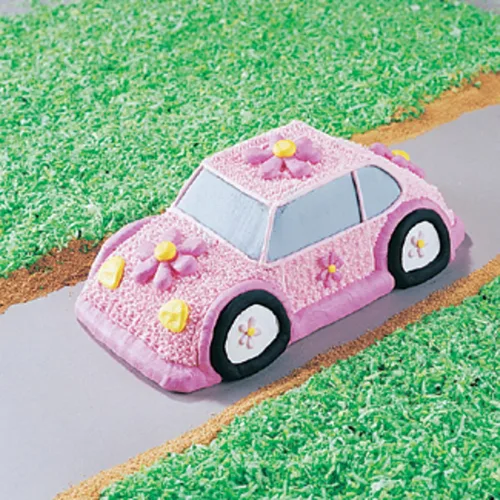Vista 5 de Wilton Molde para pastel de automóvil, molde para pastel de cumpleaños 3D para niños, plata, aluminio