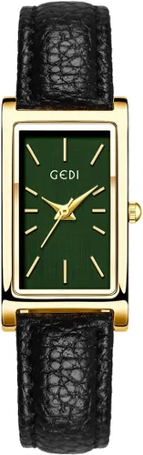Vista 11 de FANMIS Reloj de pulsera vintage para mujer, clásico, rectangular, analógico, de cuarzo, ultradelgado, brazalete de moda, reloj de negocios